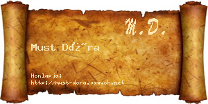 Must Dóra névjegykártya